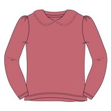 Laurel Long Sleeve Knit Tee - Raspberry