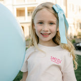Olivia Tee - Light Pink Stripe