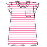 Lottie Dress - Pink & White Stripe