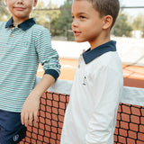 Rhodes Long Sleeve Polo - Off White