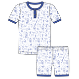 Frankie PJ Set - ABC Print