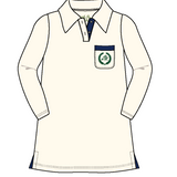 Addison Long Sleeve Polo Dress - Off White