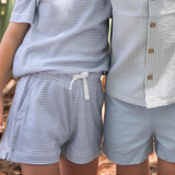 James Shorts - Chambray Stripe