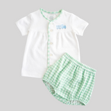 Andie Diaper Set - Sage Green Gingham