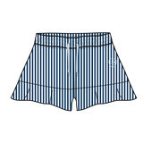 Violet Short  - Navy Pinstripe
