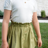 Emma Woven Skirt - Sage Green