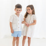 Rhodes Button Down Top - White Linen