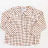 Rosie Top - Tan Gingham
