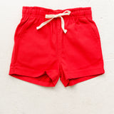 James Shorts - Red Woven Twill