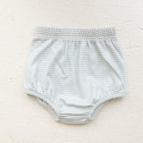 Knit Diaper Cover - Light Blue / White Stripe